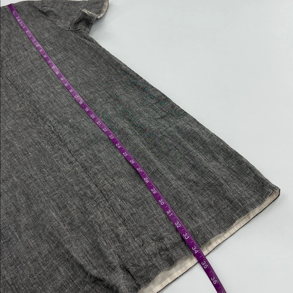 Theory‎ Sharkskin Short-Sleeve Shift Dress office career neutral minimal